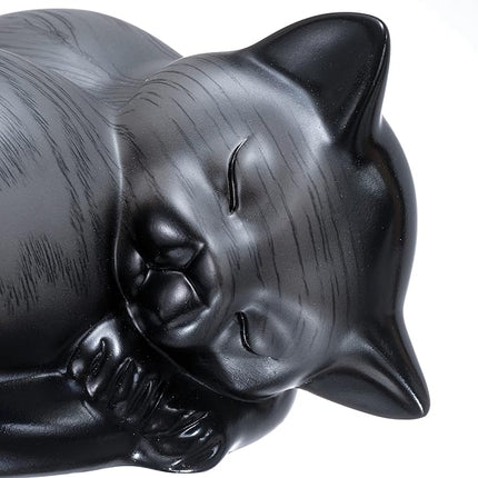 Pet Urns,Sleeping Resin Cremation Cat Urn, Cat Urns for Ashes, Small Animal Urn（Gray）…