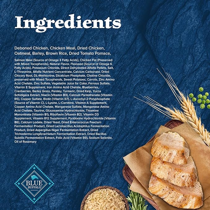 Blue Buffalo Wilderness High Protein Natural Adult Dry Dog Food plus Wholesome Grains, Chicken 13 lb bag