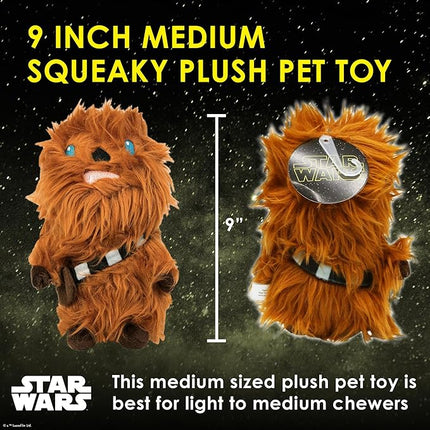 STAR WARS for Pets Plush Chewbacca Figure Dog Toy | Soft Squeaky Dog Toy | Large | Adorable Toys for All Dogs, Officially Licensed Product