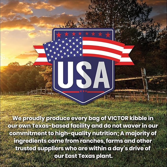 VICTOR Super Premium Dog Food— Sensitive Skin and Stomach— Grain Free Lamb Meal and Sweet Potato Recipe Dry Kibble— Gluten Free, No Chicken, Ideal for Dogs with Allergies — Adult and Puppy Food, 30 lb