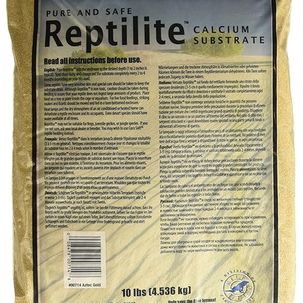 Carib Sea SCS00714 4-Pack Reptiles Calcium Substrate Sand, 10-Pound, Aztec Gold