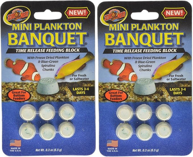 Zoo Med Laboratories AZMBB5 Plankton Banquet Block Feeder Mini, 12 Count