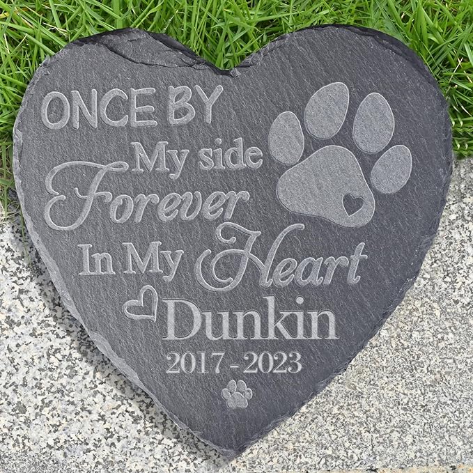 Pet Memorial Stones, Gifts Personalized, Loss of Dog Sympathy Gifts, Bereavement for Pet, Grave Headstone, - Design G, 6''x6''/15x15cm