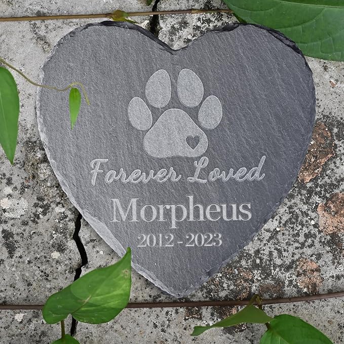 Pet Memorial Stones, Gifts Personalized, Loss of Dog Sympathy Gifts, Bereavement for Pet, Grave Headstone, Design C
