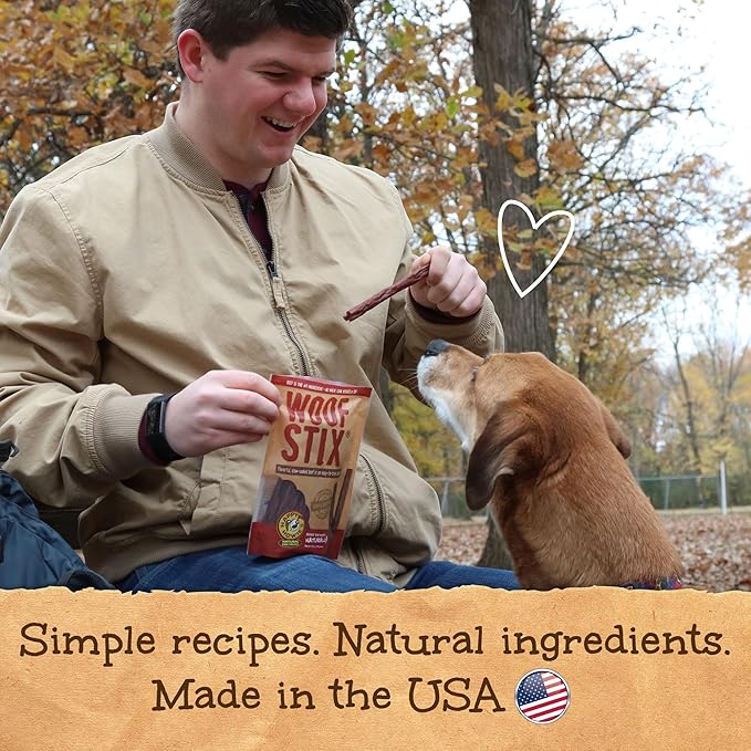 Happy Howie's Woof Stix - Healthy Dog Treats, Flavorful Slow Cooked Beef Stick, Natural Ingredients, Hormone Free - Beef, 46 Count (Pack of 1)