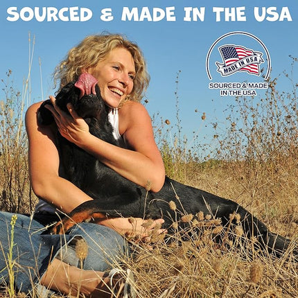 Beef Shin Bones for Dogs - Liver Coated Long Lasting Dog Chews for Aggressive Chewers - Rawhide-Free Big Bones for Large Dogs - Healthy Large Dog Bone (2 Pack)