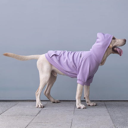 Large Dog Zipper Hoodies Clothes Zip Up Sweaters for Pitbull Labrador, Purple, 4X-Large