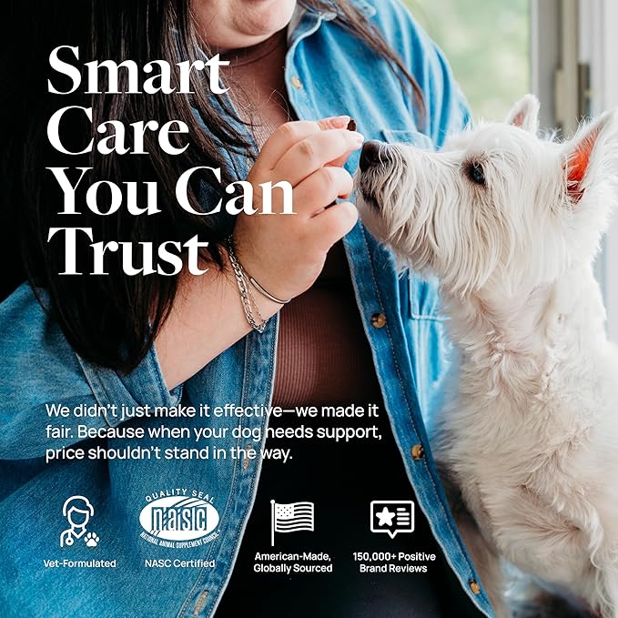 Veterinary Formula Dental Health Supplement for Dogs – Vet-Formulated Chews with EpiCor® & Kelp – Smart Vitality Supports Plaque, Tartar, Breath & Oral Health, 60 Soft Chews