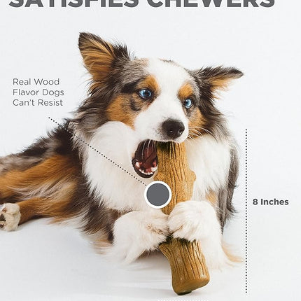 Petstages Dogwood Durable Dog Chew Toy, Large - Long Lasting Chew Stick Made with Real Wood - USA Made, L