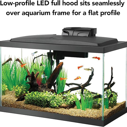 Aqueon Aquarium Fish Tank Starter Kit with LED Lighting 10 Gallon Fish Tank