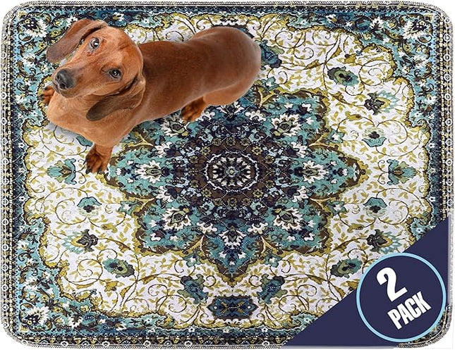 PUPIBOO Washable Pee Pads for Dogs and Cats - Super Absorbent Reusable Puppy Training Pads - 100% Waterproof, Leak-Proof & Non-Slip Whelping Pads for Pet Housebreaking