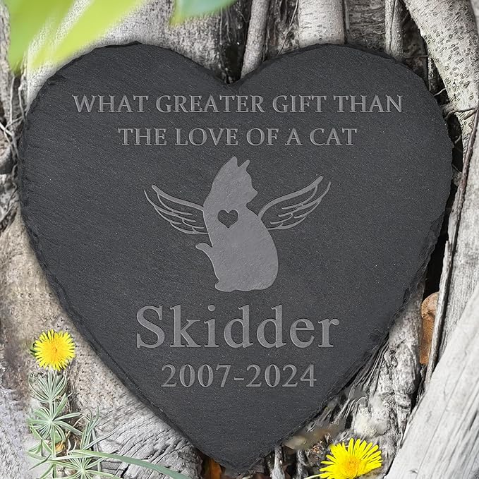 Cat Memorial Gifts for Loss of Cat, Cat Memorial Stone, Pet Memorial Gifts, Pet Memorial Gifts for Cats, Loss of Cat Sympathy Gift, Cat Bereavement Gifts, Cat Remembrance Gift - The Love of a Cat