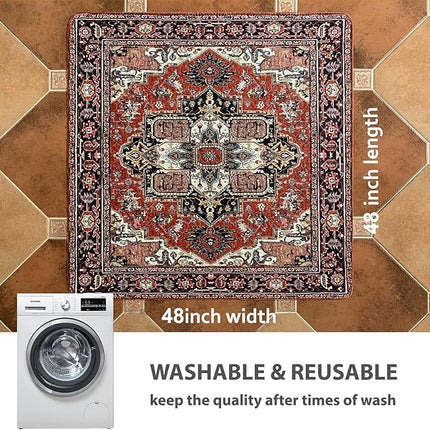 nunubaby 2PACK Washable Pee Pads for Dogs, Stylish, Non-Slip and Leak-Proof Pee Pads. Reusable Potty Pads for Dogs for Crates and Floors.(Red/Rect, 72" x72" )