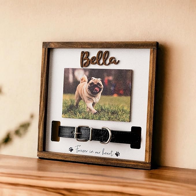 Nazenti Personalized Dog Memorial Gifts, Pet Loss Sign, Pet Memorial Gifts For Dogs, Loss Of Dogs Sympathy Gift, Dog Bereavement Gifts, Pets Loss Gifts Personalized, Cat Condolences Picture Frame