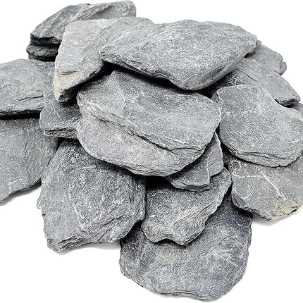 Capcouriers Small Slate Stones (Slate Stones 2 LBS) - Natural Slate Rocks - Range from 1 to 2 inches (Stones are Dusty)