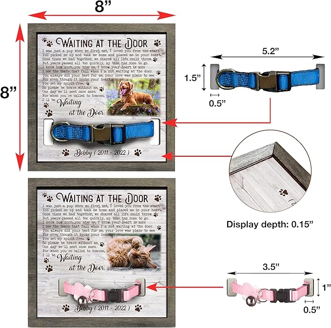 Customized Pet Memorial Picture Frame Memorial Dog Picture Loss Gift for Dog Lovers Natural Wood New Puppy Memorial Best Dog Ever Gifts In Memory of Dogs Memorial Pet Loss Sign Home Decor