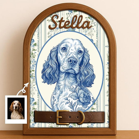 Nazenti Personalized Dog Memorial Gifts, Loss of Dog Sympathy Gift, Custom Pet Memorial Frame with Photo and Name, Personalized Bereavement Keepsake Gifts for Pet Owner, Memory Frame for Cat Lovers