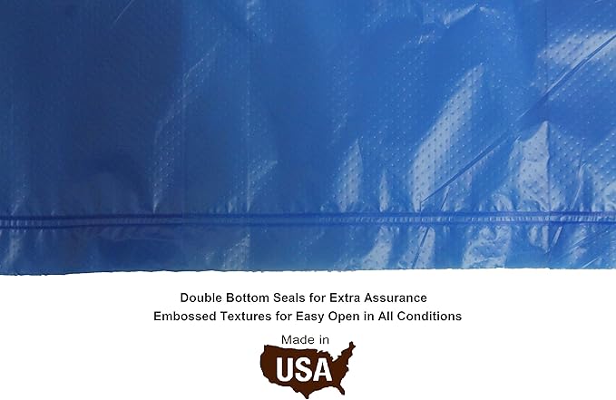 FiveStarPet Extra Large 9" x 15" Made in USA Easy Open Poop Bags Dog Waste Bags, 18 Refill Rolls, 270 Bags (Blue)