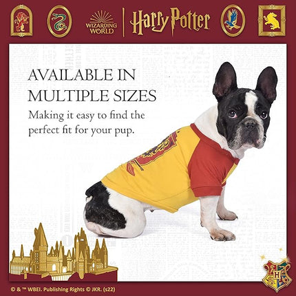 Harry Potter Gryffindor Dog T-Shirt - Pet Costume Shirt for Dogs - Officially Licensed Dog Apparel & Accessories for Hogwarts Houses, Size Medium