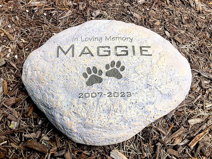 GiftsForYouNow Engraved in Loving Memory Pet Memorial Garden Stone, 11.5 Inch, Pet Loss Gift, Dog Memorial, Temporary Grave Marker, Dog Headstone, Dog Memorial Gift for Loss of Dog