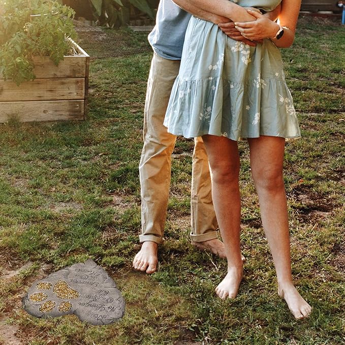 Dog Memorial Gifts for Loss of Dog Sympathy Gift - Rainbow Bridge Dog Memorial Stone for Remembrance Dog Passing Away Sympathy Gifts - Thoughtful Pet Loss Gifts - Gray