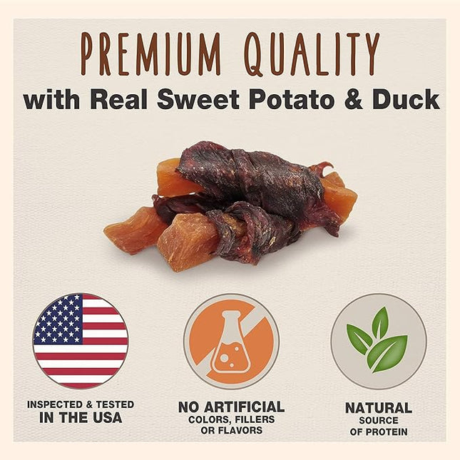 Cadet Gourmet Sweet Potato & Chicken Wraps Limited-Ingredient Dog Chews, Healthy and Natural Training Treats for Small and Large Dogs, 28 oz.
