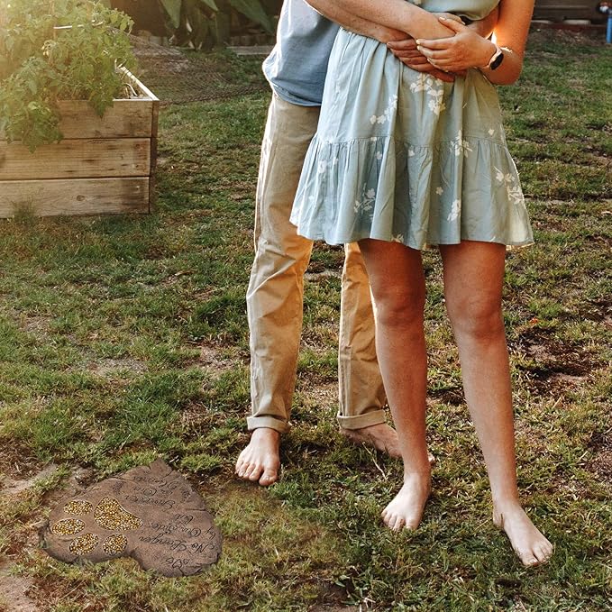 Dog Memorial Gifts for Loss of Dog Sympathy Gift - Rainbow Bridge Dog Memorial Stone for Remembrance Dog Passing Away Sympathy Gifts - Thoughtful Pet Loss Gifts - Brown