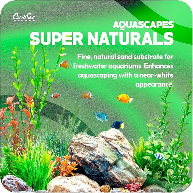 Carib Sea Super Naturals Aquascapes Moonlight Sand - 10 lb - Natural Substrate for Freshwater Aquariums, Perfect for Aquascaping & Creating Stunning Landscapes