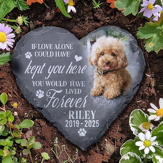 Personalized Dog Memorial Gifts for Loss of Dog, Custom Pet Memorial Stone with Photo Name Date, Stones for Dogs, Gift for Cat Lovers, Bereavement Sympathy Gift for Pet Lover, Quote 4