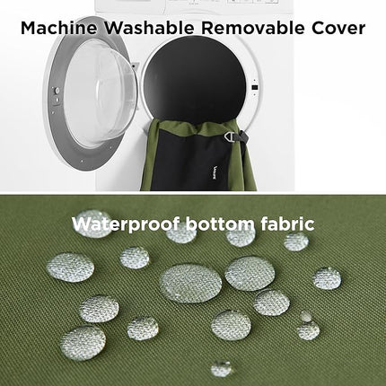 Lesure Small Dog Car Seat for Small Dogs - Waterproof Dog Booster Seat for Car with Storage Pockets and Clip-On Safety Leash and Thickened Memory Foam Filling, Pet Travel Carrier Bed Cypress Green