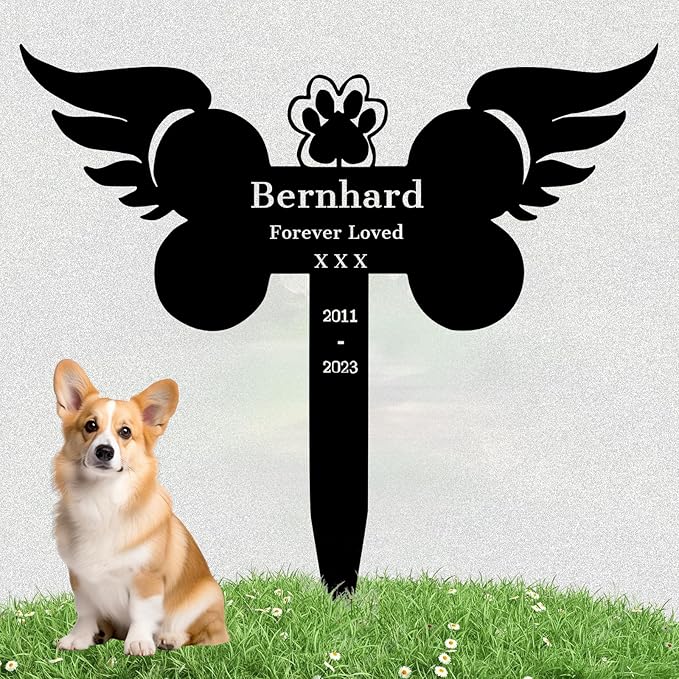 Custom Pet Name Memorial Grave Stake Marker, Custom Pet Garden Metal Stake, Pet Memorial Metal Sign, Personalized Pet Memorial Stake, Outdoor Pet Garden Decor