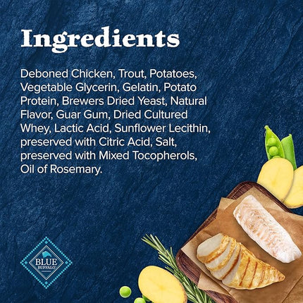 Blue Buffalo Wilderness Soft Cat Treats, Made with Natural Ingredients, Chicken & Trout Recipe, 2-oz Bag
