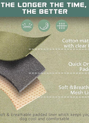 BUMBIN Tactical Dog Harness for Medium Dogs No Pull, Famous TIK Tok No Pull Dog Harness, Fit Smart Reflective Pet Walking Harness for Training, Adjustable Dog Vest Harness with Handle Green M