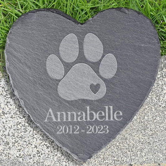 Pet Memorial Stones, Gifts Personalized, Loss of Dog Sympathy Gifts, Bereavement for Pet, Grave Headstone, Design H, 6''x6''/15x15cm