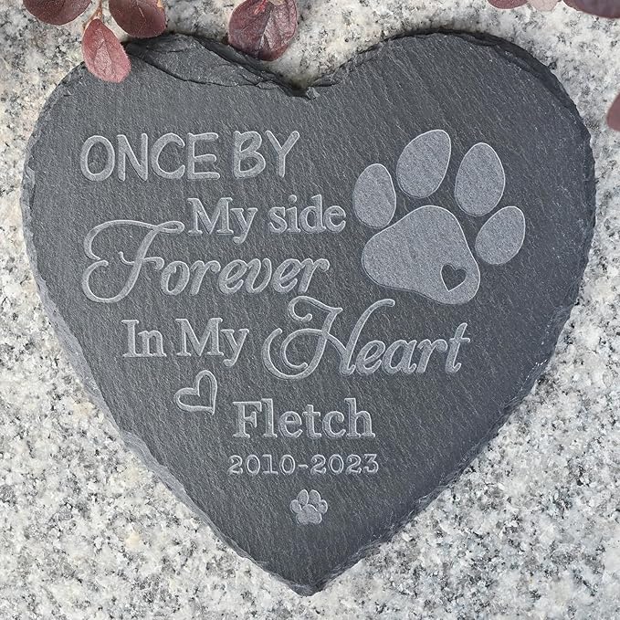 Pet Memorial Stones, Gifts, Loss of Sympathy Dog Gifts for Dog, Bereavement Grave Marker, in Memory - Style G, 6''x6''/15x15cm