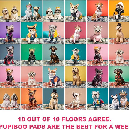 PUPIBOO Washable Pee Pads for Dogs and Cats - Super Absorbent Reusable Puppy Training Pads - 100% Waterproof, Leak-Proof & Non-Slip Whelping Pads for Pet Housebreaking