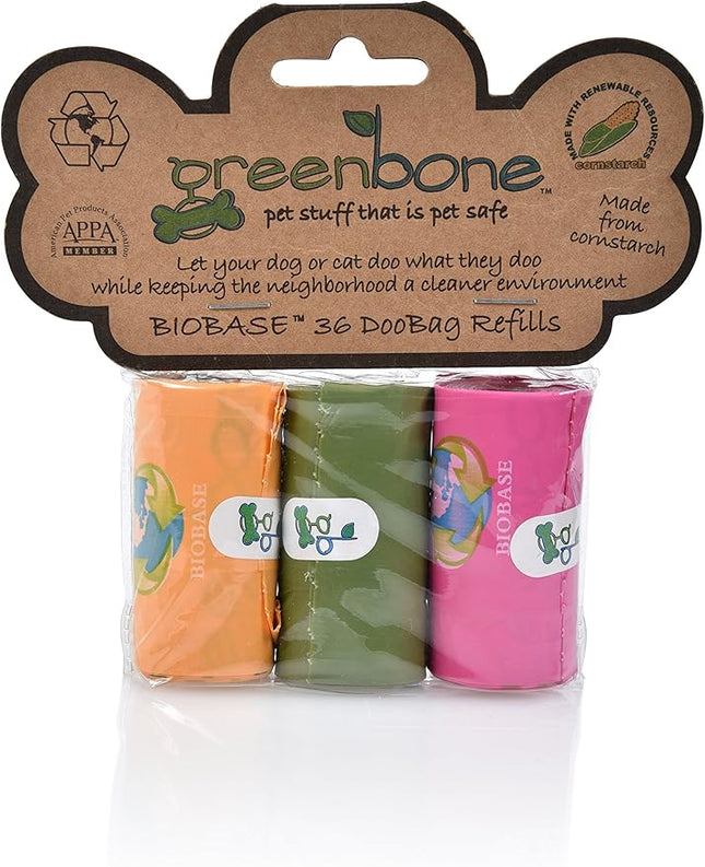 BioBase Pet Poop Bags - 3 Rolls, 36 Bags - 13 Inch x 9 Inch