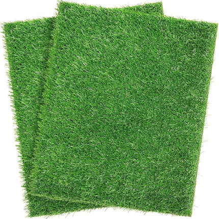 Artificial Dog Grass Pee Pad 26" x 17" 2 Pack, Washable Indoor Potty Training Replacement Grass Turf for Puppy, Reusable Realistic Fake Grass Pads for Dogs, Easy to Clean with Drainage Holes