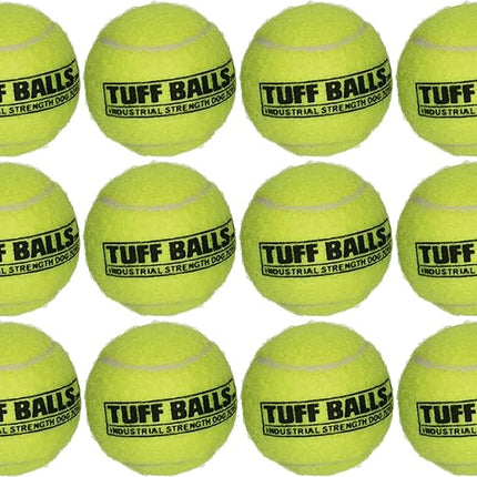 PetSport Jr Tuff Ball - Small Tennis Balls for Dogs, Great for Boredom & Aggressive Chewers, Dog Toy, Mini Tennis Balls for Small Dogs, Certified Non-Toxic, Won't Wear Down Teeth - 1.8" (12 Pack)