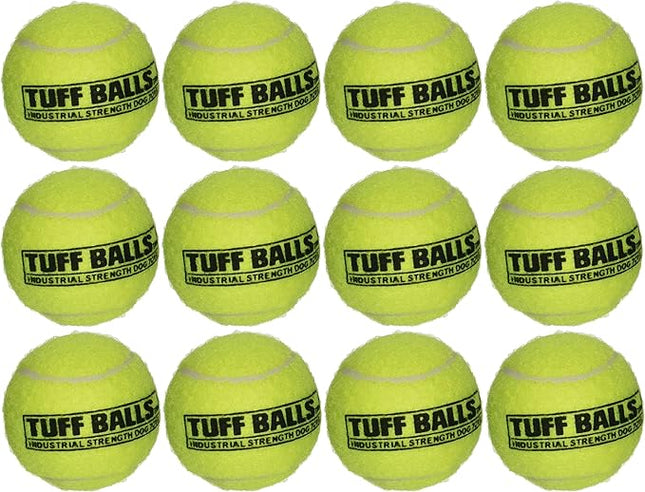 PetSport Jr Tuff Ball - Small Tennis Balls for Dogs, Great for Boredom & Aggressive Chewers, Dog Toy, Mini Tennis Balls for Small Dogs, Certified Non-Toxic, Won't Wear Down Teeth - 1.8" (12 Pack)