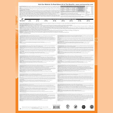 Canine Caviar - Special Needs: Chicken & Brown Rice Alkaline Dry Dog Food, Limited Ingredients, Gluten-Free, Based on Science & Research, Veterinary Alternative Diet (22 Pound Bag)