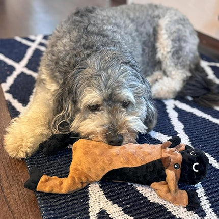 SPOT Skinneeez Extreme Stuffers Cow - Stuffing Free Dog Toy with Squeaker & Rip Stop Mesh Lining for Durability- Insert Plastic Bottle for Extra Crunch, for Small to Medium Puppies & Dogs - 14in