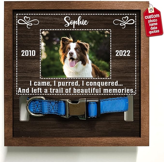Customized Dog Picture Frames for Dogs That Passed Personalized Dog Gifts for Pets Dog Memorial Frames Pet Photo Frames and Memorials Loss of Dog Gifts Rainbow Bridge Pet Memorial Gifts