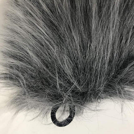 Long Faux Fur Animal Luxury Tail, Cosplay, Anime Lover, Costume Dress Up Pet Play Furry Super Soft Accessory (30", Gray Frost)
