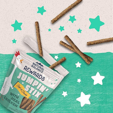 Natural Balance Limited Ingredient Rewards Jumpin' Stix, Grain-Free Dog Treats for Adult Dogs of All Breeds, Chicken Recipe, 10 Ounce (Pack of 1)
