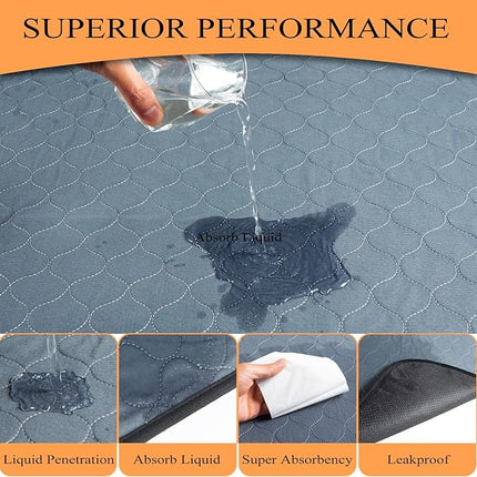 Washable Pee Pads for Dogs 41" x 41", 5 Pack, Reusable Puppy Pads, Dog Training Pads with Quick Dry, Large Anti-Slip Whelping Pad for Pet, Playpen, Incontinence, Housebreaking