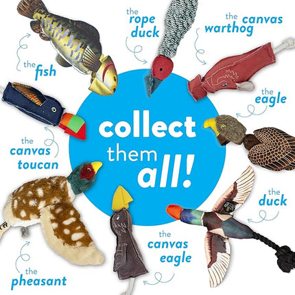 Spunky pup Fly & Fetch Dog Toy - Durable, Floating, Interactive Bungee Launcher for Fetch and Water Play, Canvas Wharthog