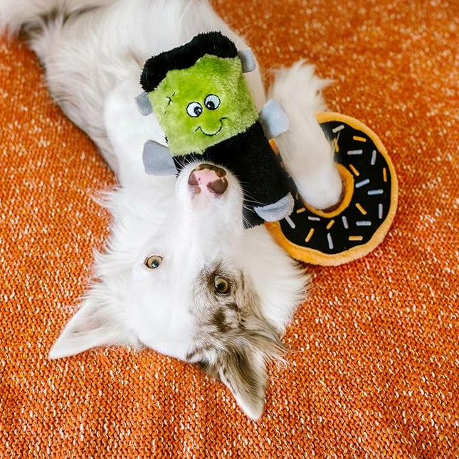 ZippyPaws Squeakie Buddies - No Stuffing Dog Toys to Keep Them Busy, for Small & Medium Dogs, Squeaky Pet Toy for Boredom, Unstuffed Chew Toy, Soft Plush Puppy Products - Pack of 3