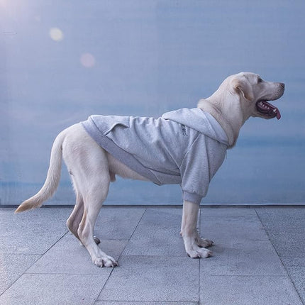 Large Dog Zipper Hoodies Clothes Zip Up Sweaters for Labrador Dobermann, Grey, 5X-Large