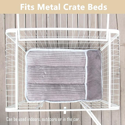 Dog Bed for Large Dogs, Dog Mattress with Pillow for Crate Kennel, Sofa pet Bed, Super Soft pet Bed for Medium, Jumbo, Small Dogs Breeds (Grey, XX-Large:(46"x30"x4")